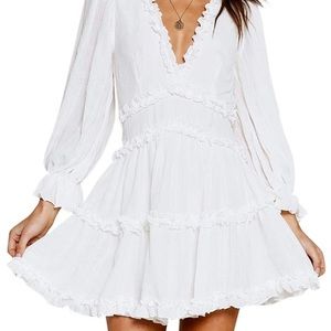 White boho summer dress